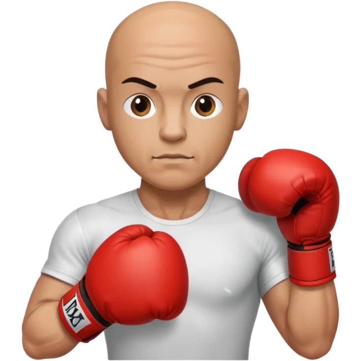 a boxer, balb head emoji