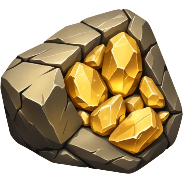 Gold ore with stone  emoji