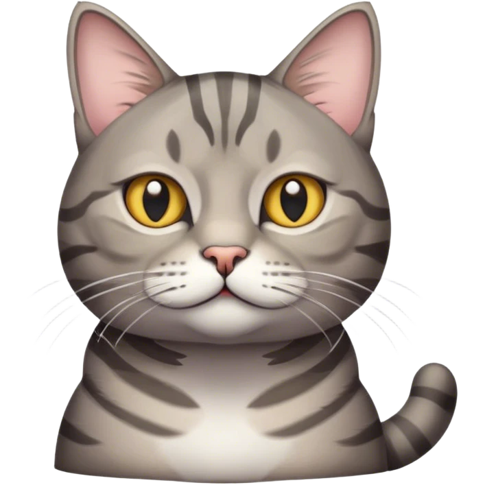 gray tabby cat emoji