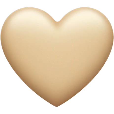 beige heart  emoji
