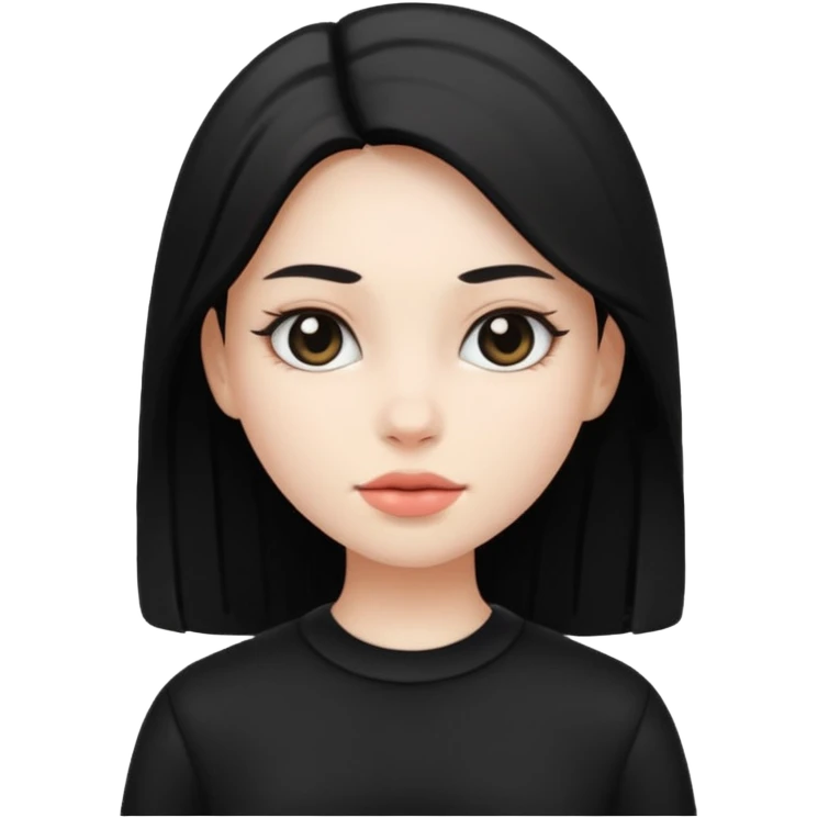 gir\l be white and be wering black emoji