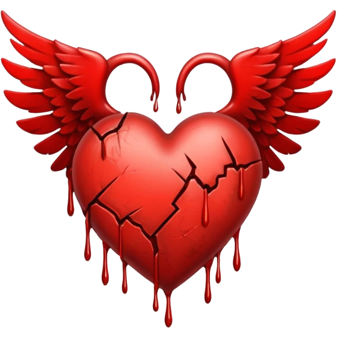 Heart with broken wings emoji