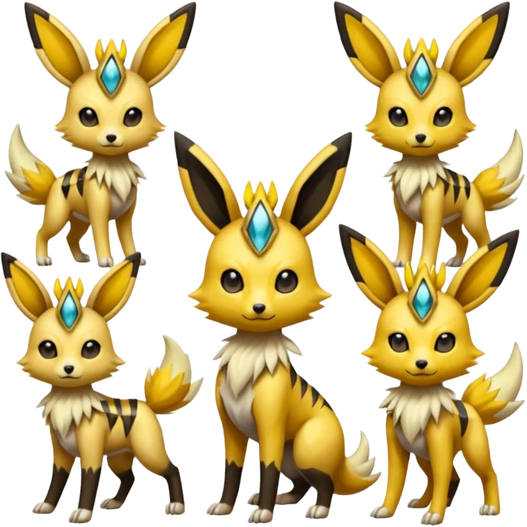 Meloetta-Renamon-Umbreon-Jolteon-Beedrill-Manectric-fusion emoji