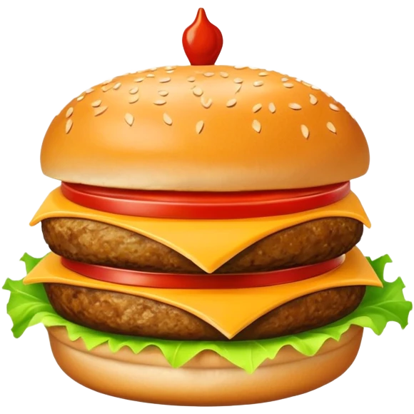 Burger and chips and fries  emoji