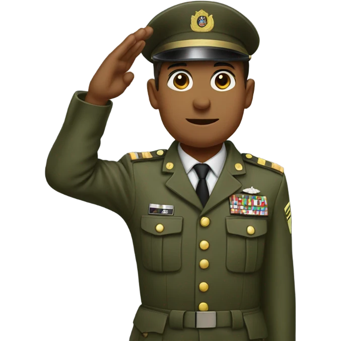 soldier saluting emoji