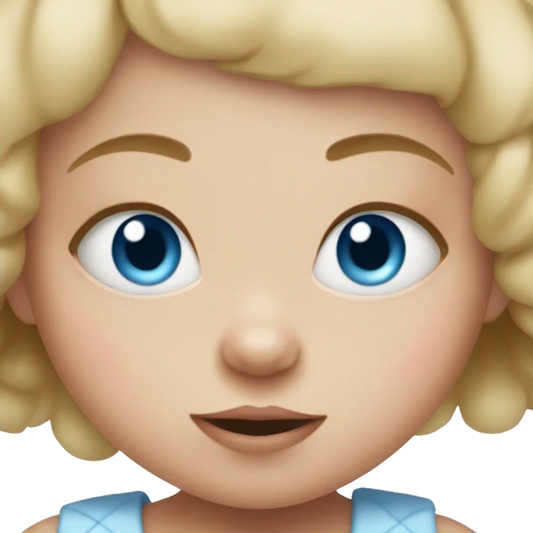 baby girl with blue eyes emoji