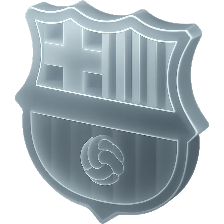 FC Barcelona emblem, 3D effect, glossy finish, no text emoji