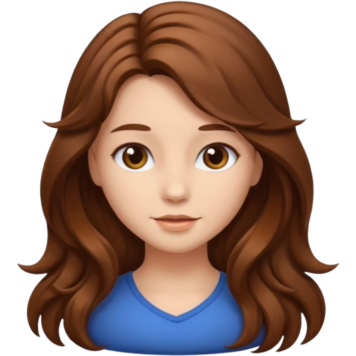 Fammi un avatar che raffiguri me una ragazza con capelli sciolti marroncini emoji