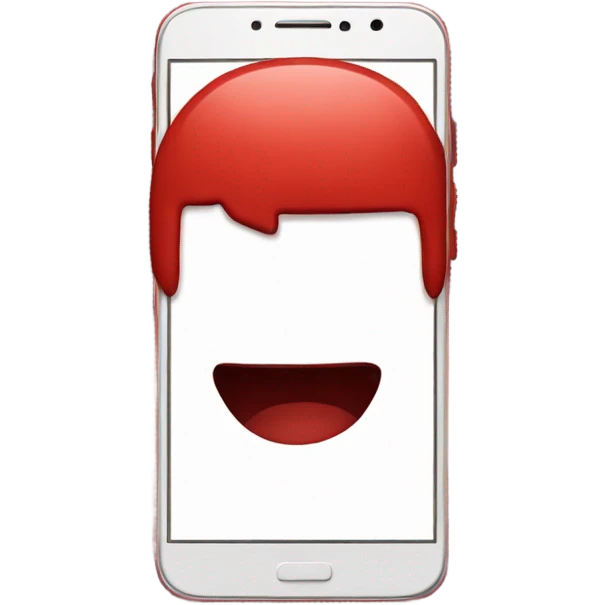 Smartphone vermelho enfurecido  emoji