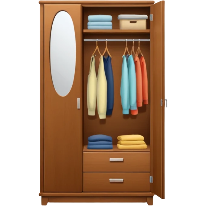 wardrobe modern closed mirror door emoji