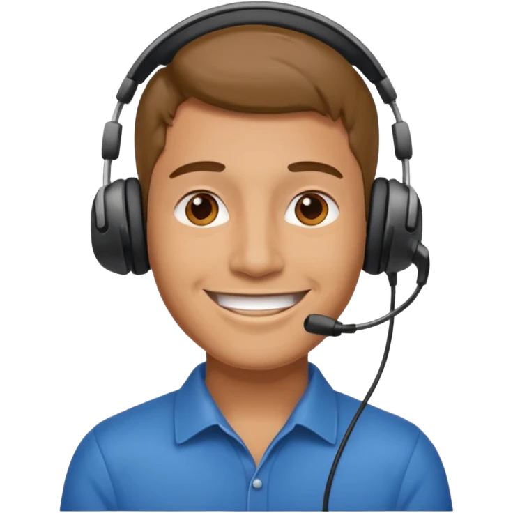 receptionist face guy with headpset emoji