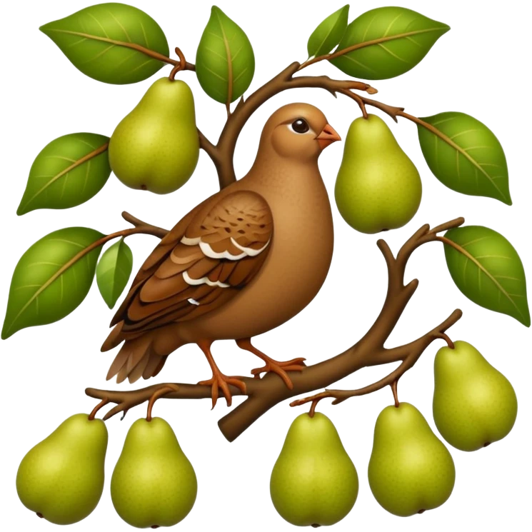 Partridge in a pear tree emoji