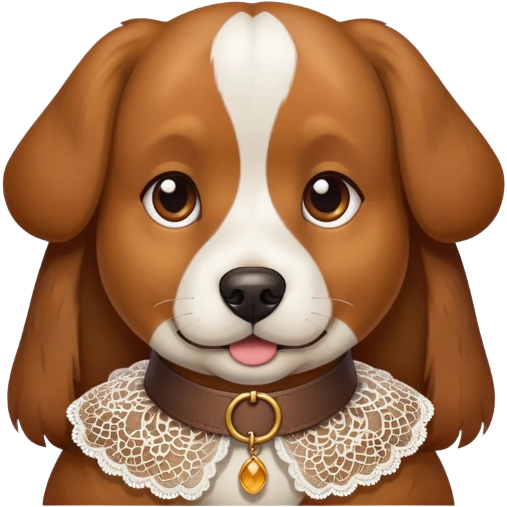 Dog with a lace  emoji