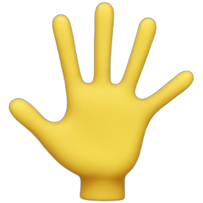 Yellow Waving hand emoji