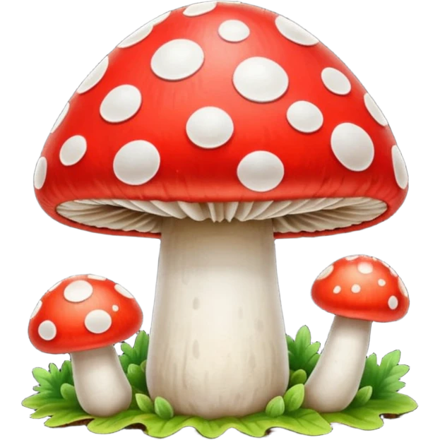 psychodelic mushroom single simple colorful harvested psylocybine emoji