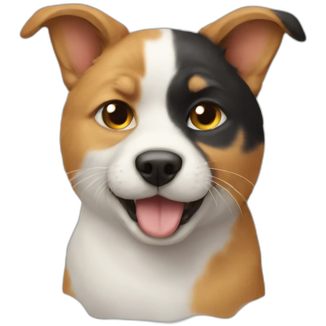 Dog on a cat emoji