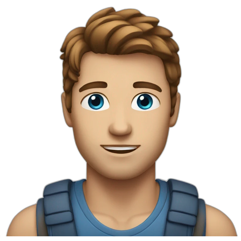 man-with-brown-hair-and-blue-eyes emoji