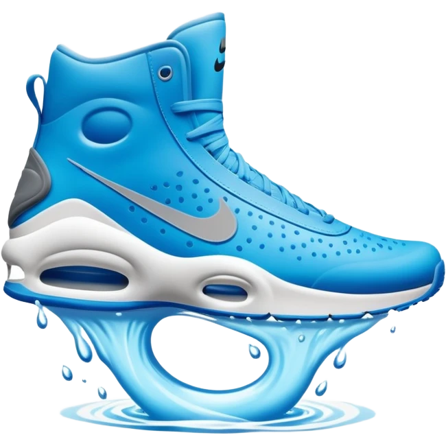Squalo fuori dall’acqua con le Nike azzurre emoji