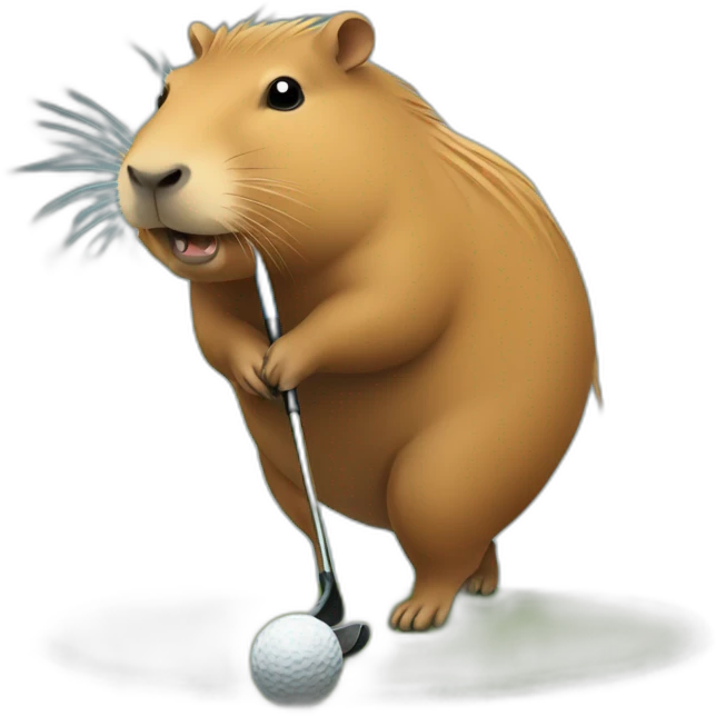 capybara golfing emoji