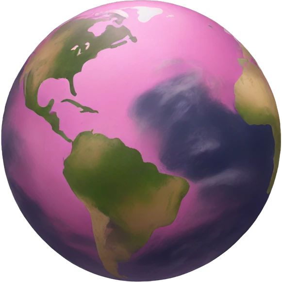 Pink earth  emoji