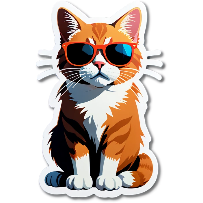 Cat with sunglasses emoji