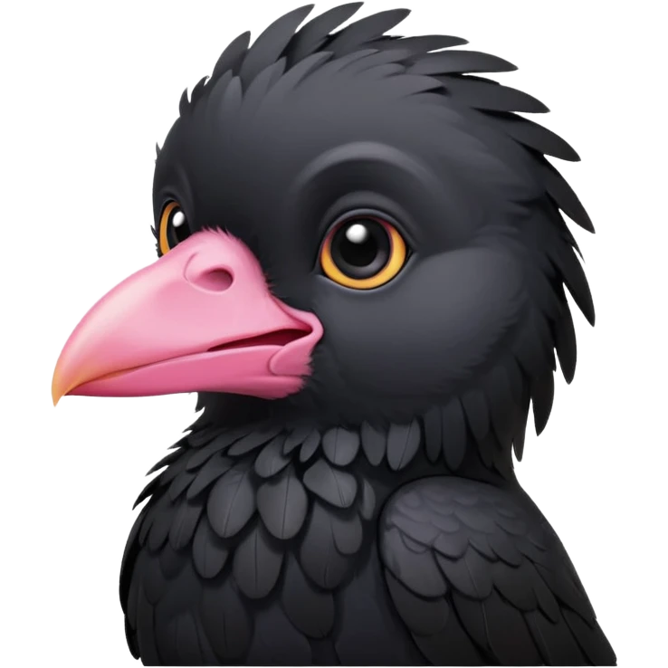 really cute adorable baby crow emoji