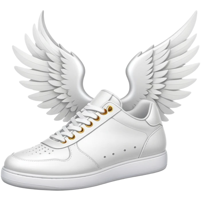 white sneakers with white wings emoji