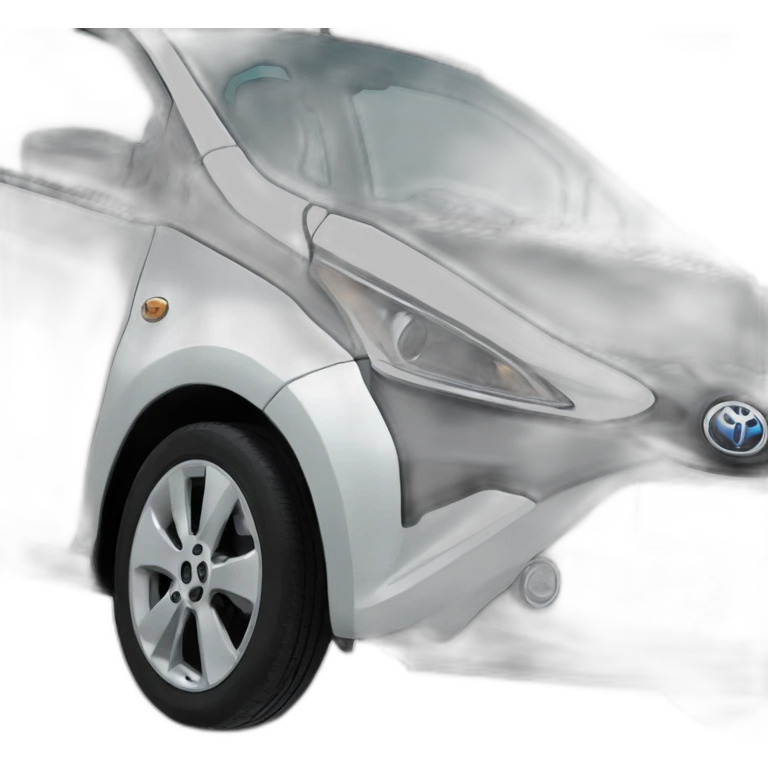 blue toyota aygo from 2016 with a black roof emoji