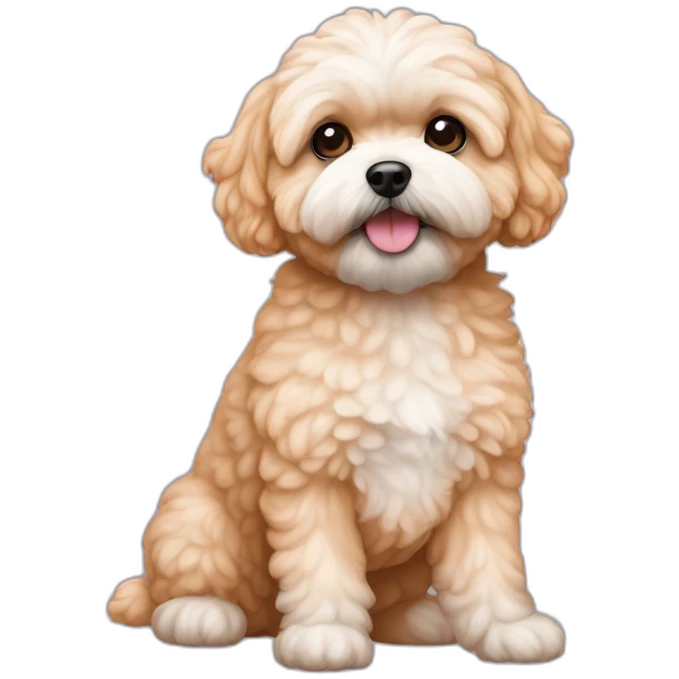 Peach maltipoo emoji