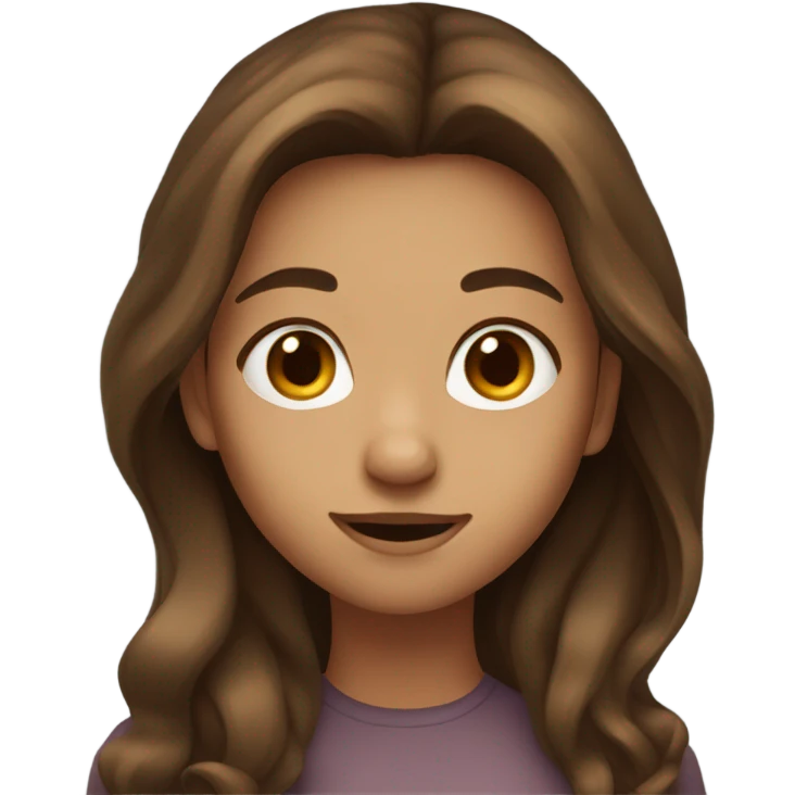 girl with long brown hair emoji