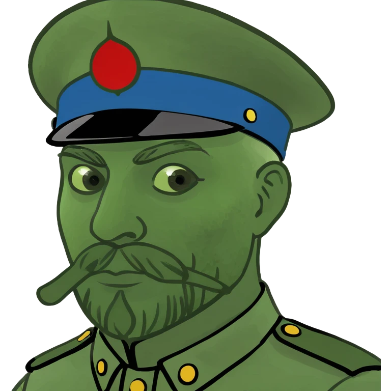 man with a soldier’s hat emoji