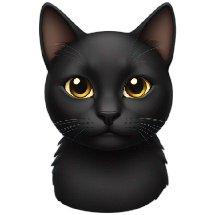 black squinting cat emoji