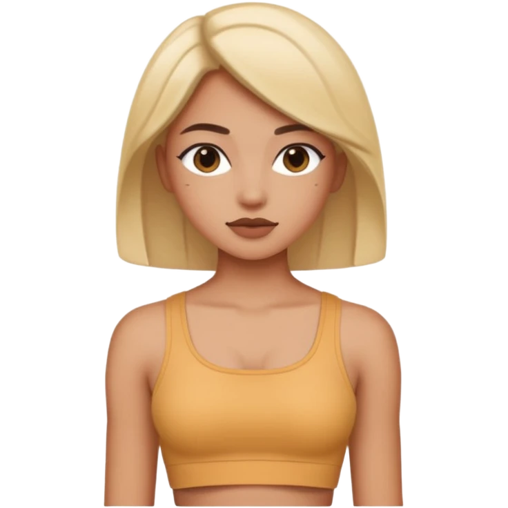 Human warring a crop top emoji