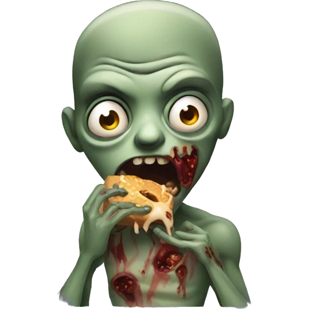 Zombie eating emoji