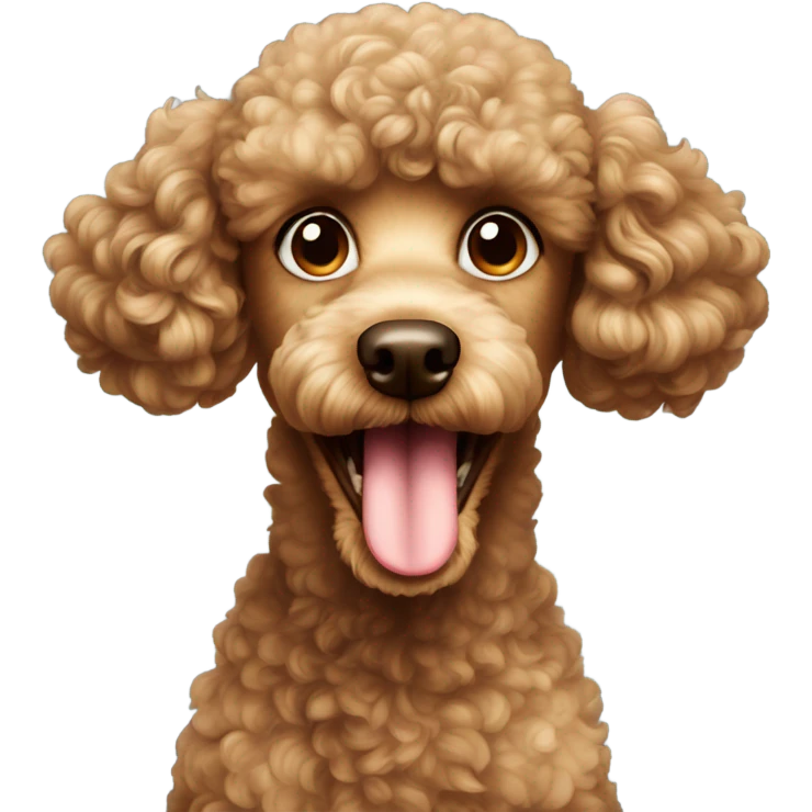 Light brown poodle with fangs emoji