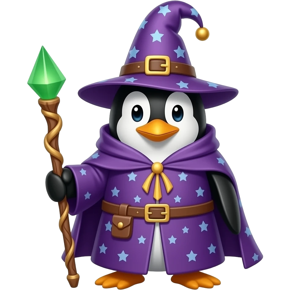 Penguin Wizard emoji