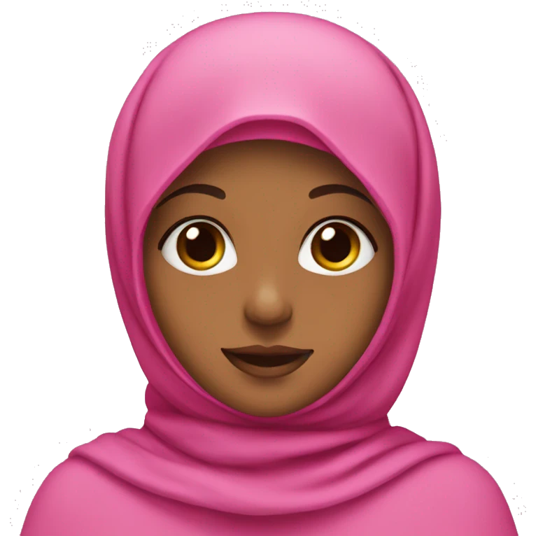 A girl with a pink hijab emoji