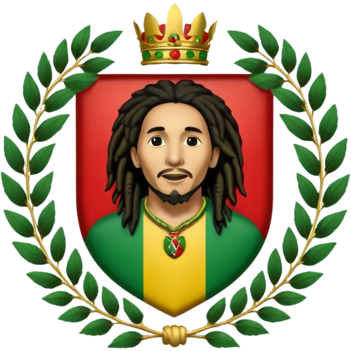 Bob Marley heraldic crest   emoji