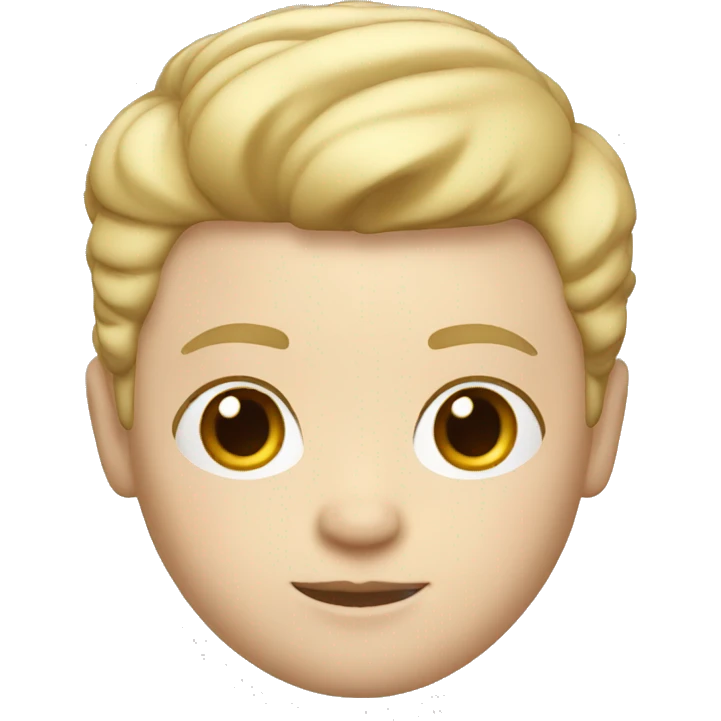 memoji male with white skin, blonde buzzed fade emoji