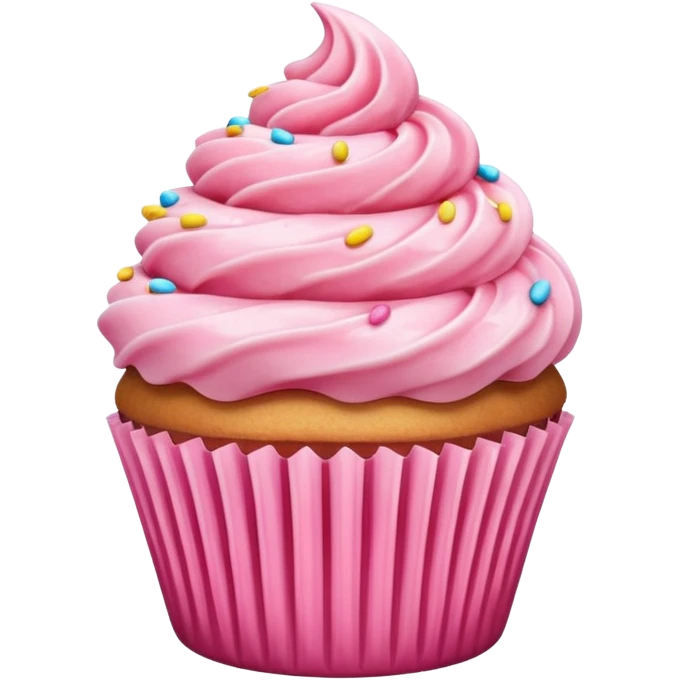Cupcake with pink icing emoji