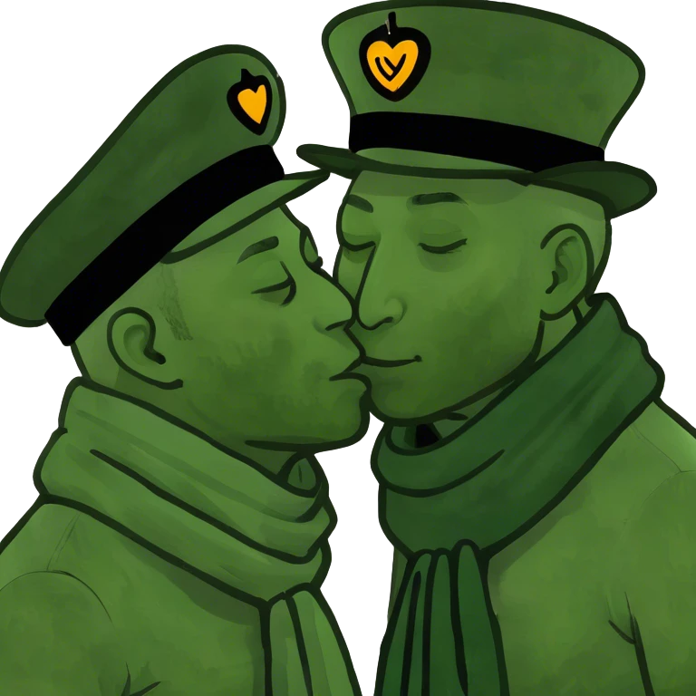 Men kissing emoji