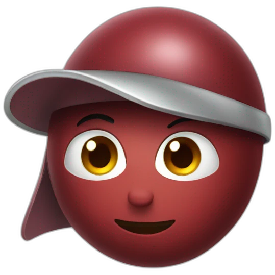 red bean with visor emoji