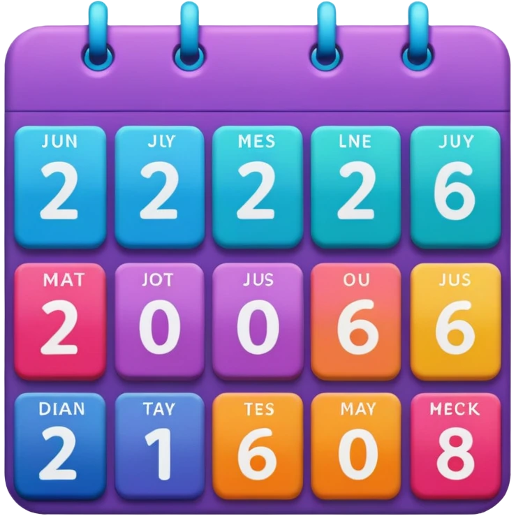 2026 calender  emoji