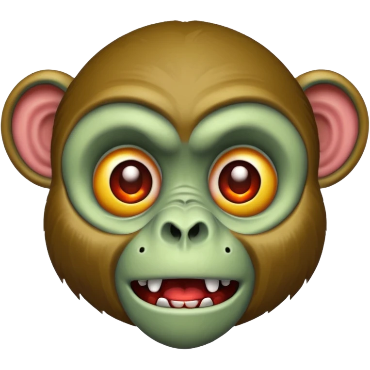 Zombie monkey face emoji