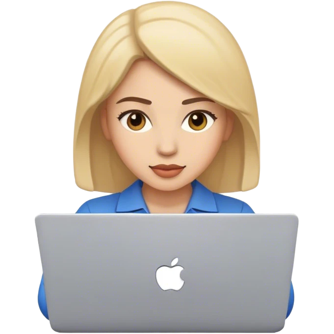 female working on a laptop emoji