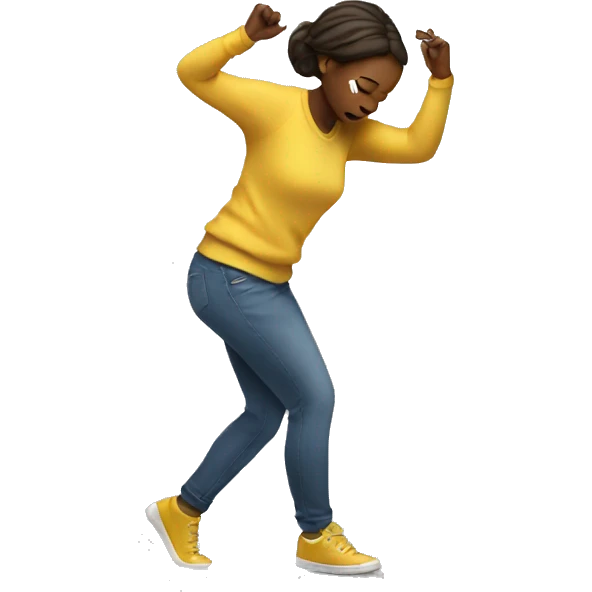 woman doing a dab emoji