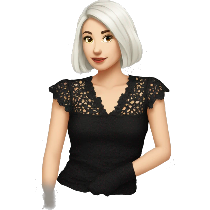 Black lace top emoji