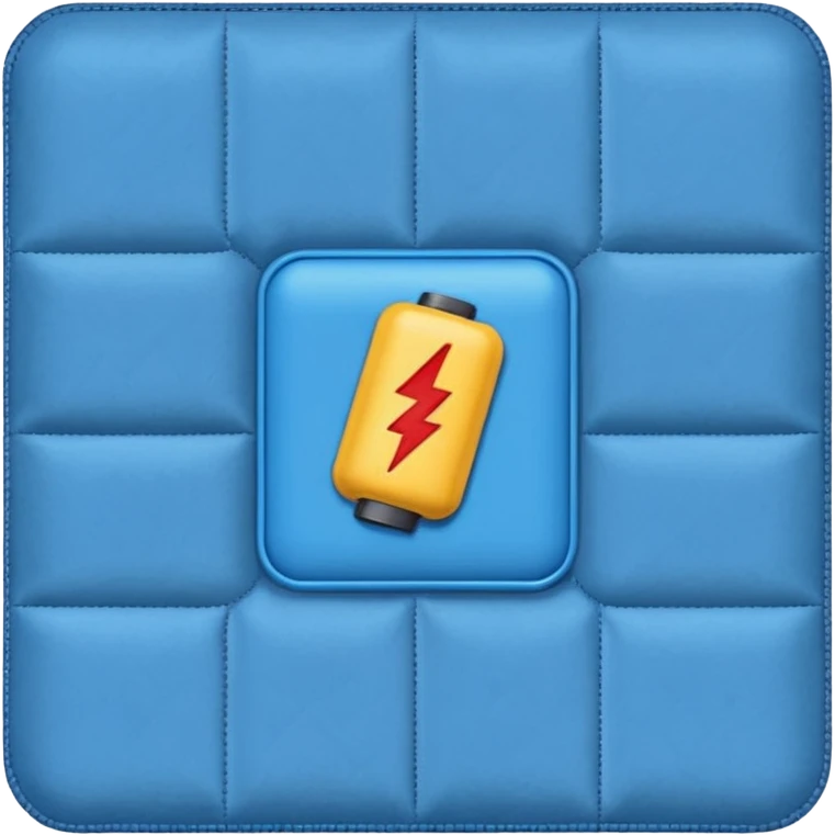 quilt in the shape of a battery icon emoji emoji