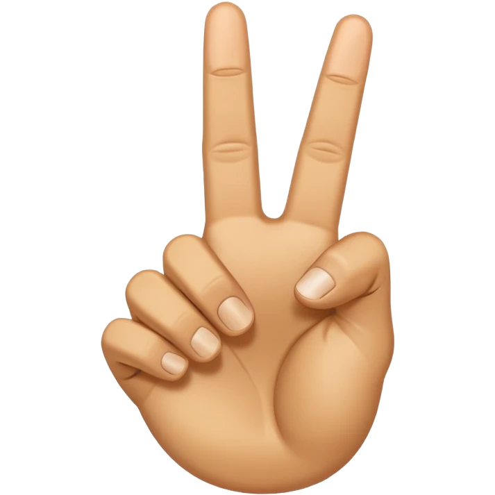 Yellow hand showing middle finger pointing finger and thumb together making a gun symbol emoji
