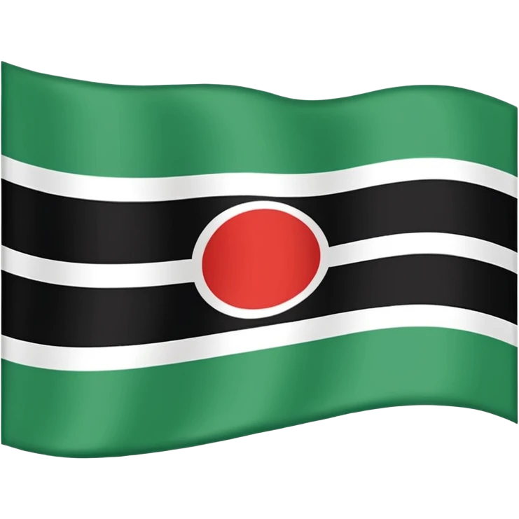 Make the flag of the Ural Republic, white, green, black emoji